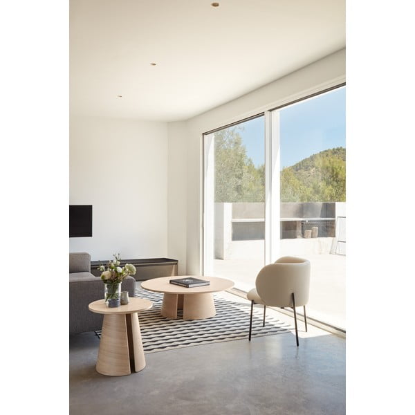 Fotoliu din imitație de piele alb Mogi - Teulat-image-1