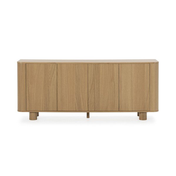 Comodă în culoare naturală cu aspect de lemn de stejar 180x75x40 cm Padoc – MOME-image-3