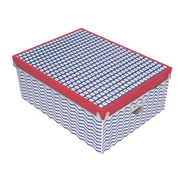 Cutie de depozitare Incidence Nautic Mix, 34,5 x 26 cm, albastru - roșu