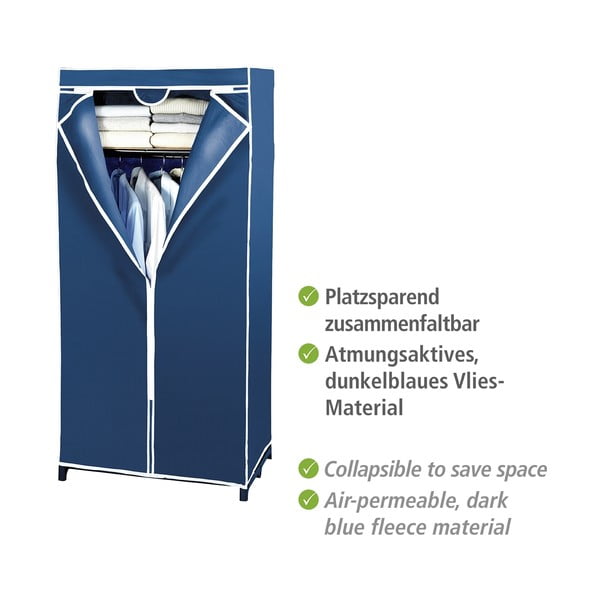 Șifonier din material textil Wenko, 160 x 50 x 75 cm, albastru-image-4