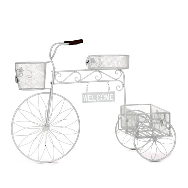 Suport pentru ghivece Soho And Deco Bicycle, alb