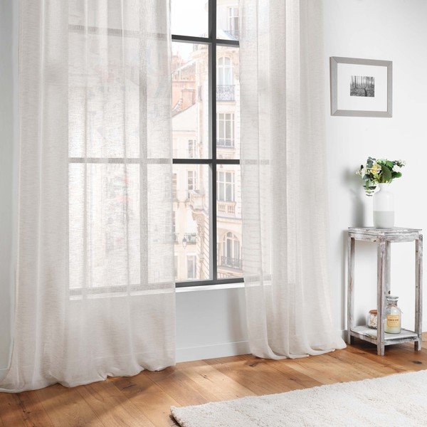 Perdea fildeș din voal 140x240 cm Carlin – douceur d'intérieur-image-3