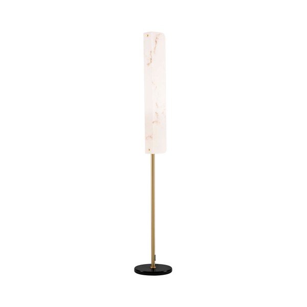 Lampadar crem/alămiu LED cu aspect de marmură (înălțime 160 cm) Aider – Nova Luce