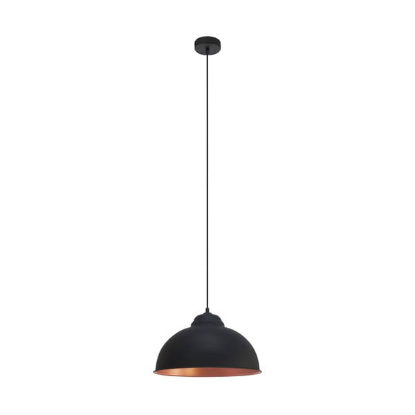 Lustră neagră/în culoarea bronz cu abajur din metal ø 37 cm TRURO 2 – EGLO