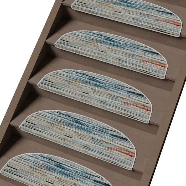 Covorașe pentru scări 16 buc. 20x65 cm Plain Sky – Vitaus-image-1