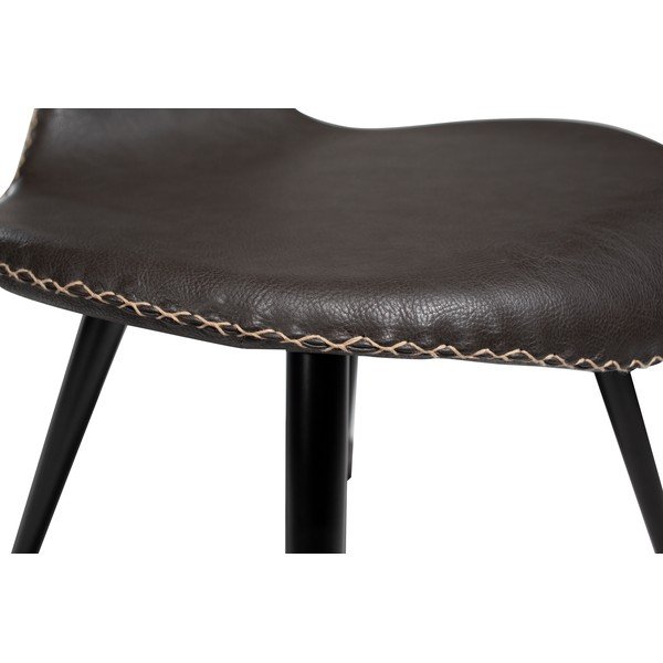 Scaun din piele artificială DAN–FORM Denmark Dolphin, gri închis-image-1
