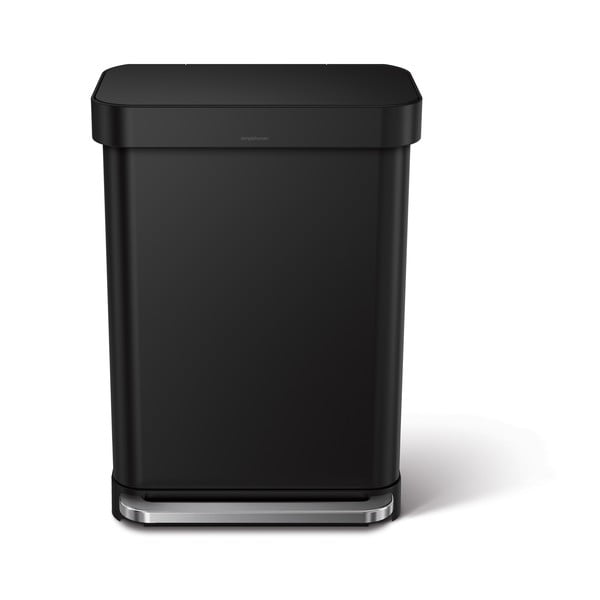 Coș de gunoi negru mat cu pedală din oțel 55 l – simplehuman-image-2