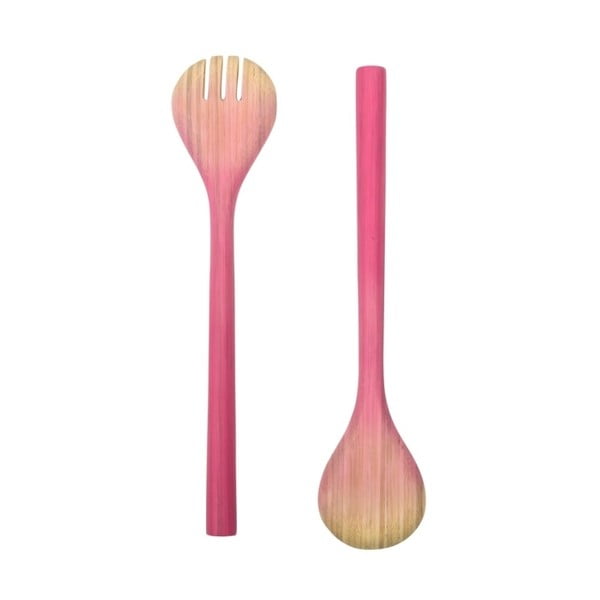 Tacâmuri salată din bambus Pink Bamboo