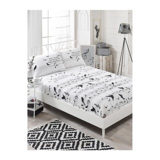 Set cearșaf elastic și 2 fețe de pernă Garriso Samia, 160 x 200 cm