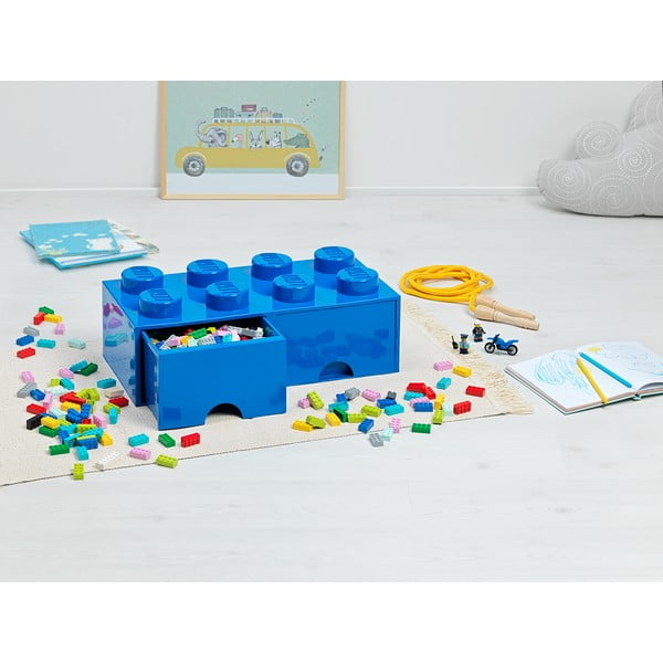 Cutie cu sertar pentru birou LEGO®, 31 x 16 cm, albastru-image-3