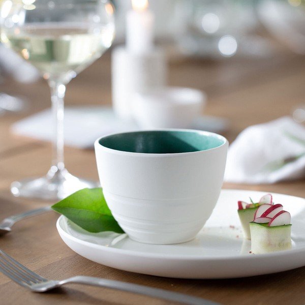 Cană din porțelan Villeroy & Boch Leaf, 450 ml, alb-verde-image-1