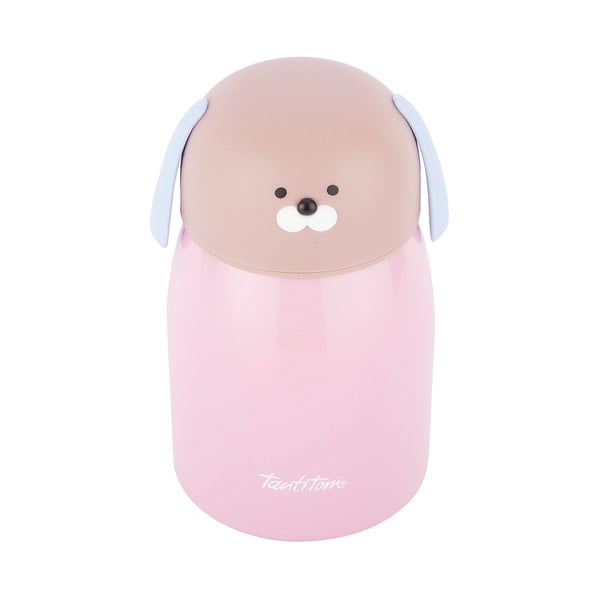 Sticlă termos din oțel inoxidabil Tantitoni Cute Doggy, 280 ml, roz