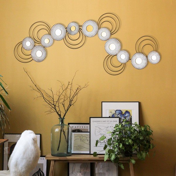 Decorațiune de perete din metal 101x41 cm – Wallity-image-1