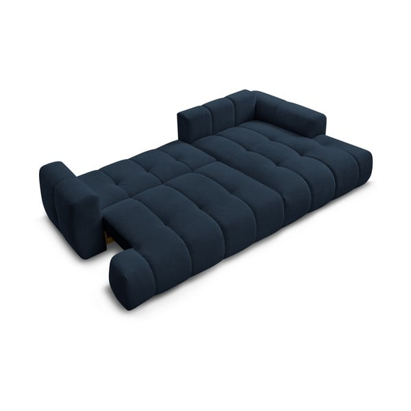 Colțar albastru închis extensibil/cu spațiu de depozitare (cu colț pe partea dreaptă/cu șezlong) Fuji – Bobochic Paris-image-4