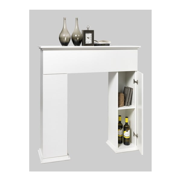 Ornament șemineu cu spațiu depozitare 13Casa Fireplace, alb-image-2