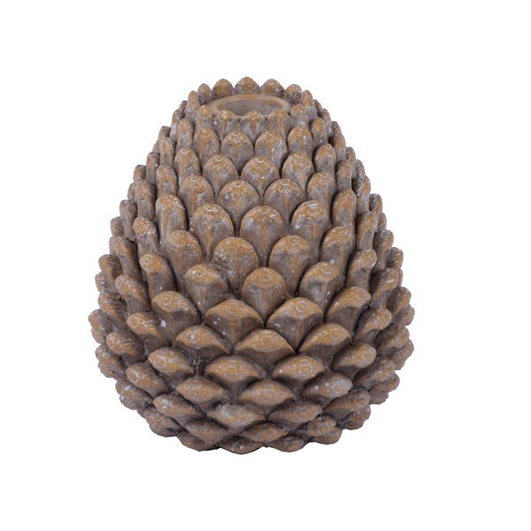 Sfeșnic în formă de Ego Dekor, înălțime 12 cm, maro-image-1