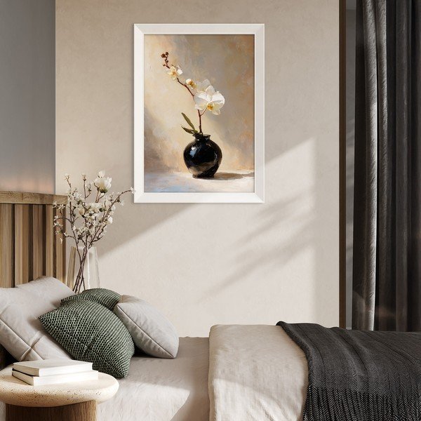 Tablou cu ramă imprimat 56x75 cm White Orchid – Styler-image-2