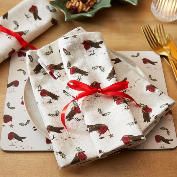 Șervețele 4 buc. din material textil 45x45 cm Robin's Retreat – Cooksmart ®-image-1