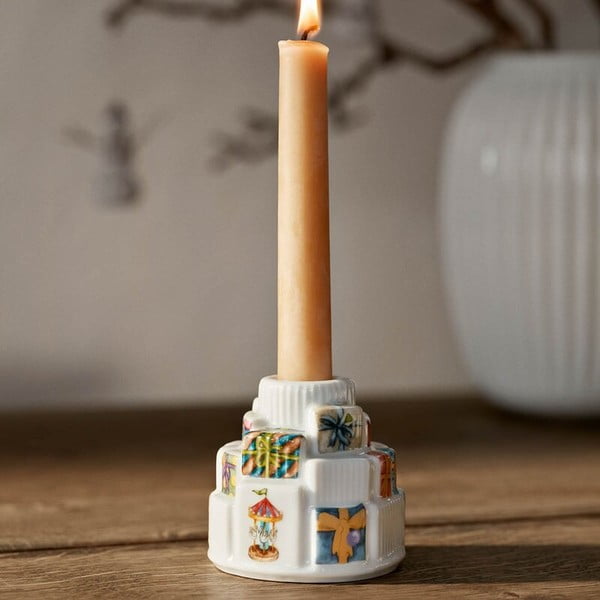 Sfeșnic din ceramică  cu model de Crăciun Hammershøi Christmas Gifts – Kähler Design-image-1