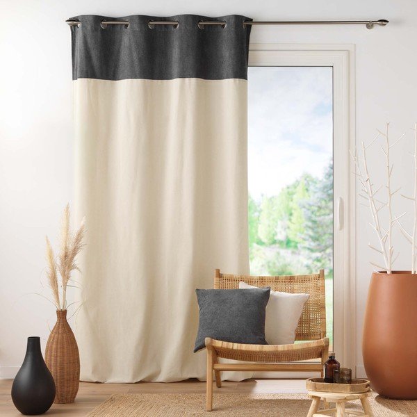 Draperie gri antracit/bej 140x240 cm Tessa – douceur d'intérieur-image-2