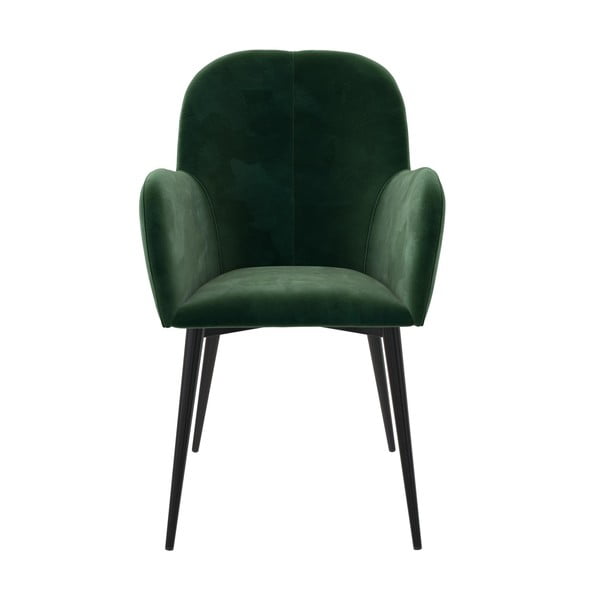 Scaun de sufragerie verde tapițat Fitz – Støraa-image-1