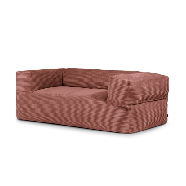 Fotoliu bean bag cărămiziu cu tapițerie din catifea reiată Sofa MooG – SLOWDOWN