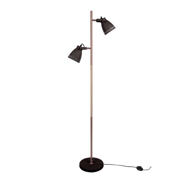 Lampadar Leitmotiv Mingle, înălțime 152 cm, negru cu detalii arămii