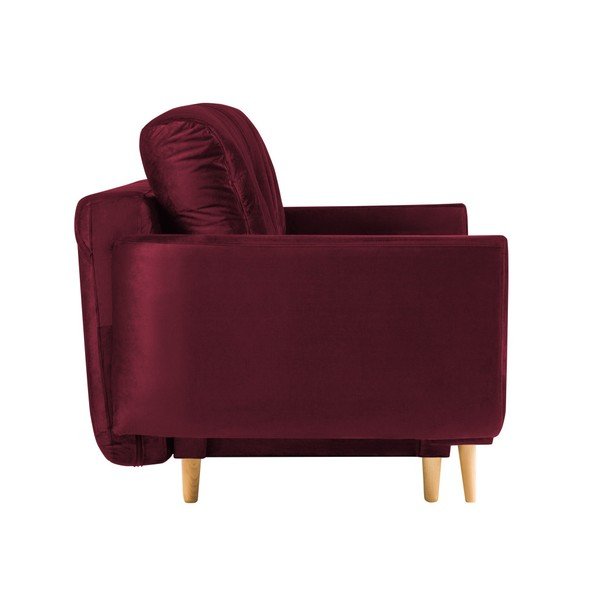Canapea extensibilă cu 3 locuri Mazzini Sofas SILVA, vișiniu-image-2