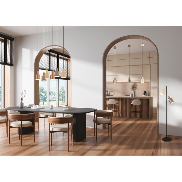 Lustră maro închis cu abajur din metal ø 12 cm Agudo – Trio-image-3