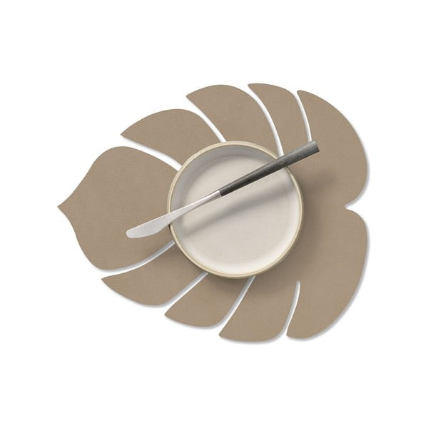 Suport pentru farfurii din piele ecologică 22x26 cm Monstera Leaf Nupo – LIND DNA-image-1