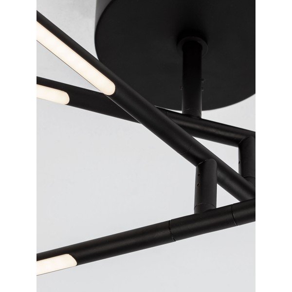 Plafonieră neagră LED cu intensitate reglabilă din metal cu abajur din sticlă acrilică 77x84 cm Raccio – Nova Luce-image-1