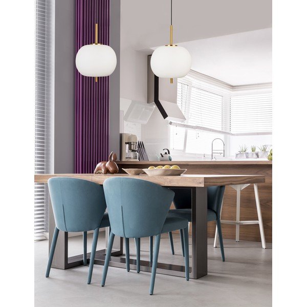 Lustră albă/alămie din sticlă ø 30 cm Lato – Nova Luce-image-3