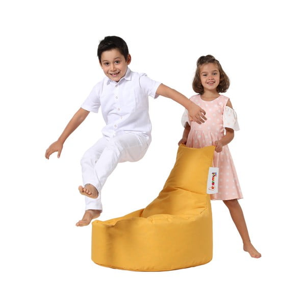Fotoliu puf pentru copii galben Baton – Floriane Garden-image-4