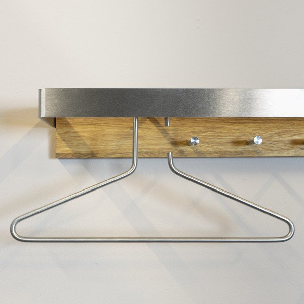 Cuier de perete argintiu-natural din metal Noa – Spinder Design-image-1