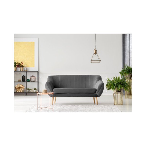 Canapea cu 2 locuri Mazzini Sofas BENITO, gri-image-4