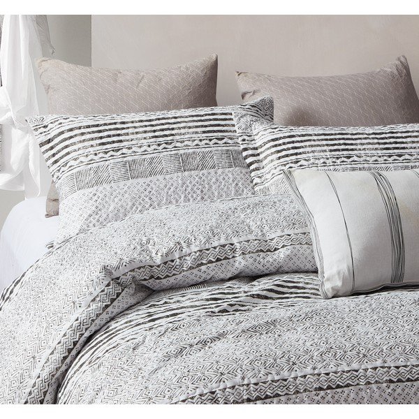 Cuvertură din micropercal cu 2 fețe de pernă Sleeptime Elegant Stripe, 250 x 260 cm-image-1