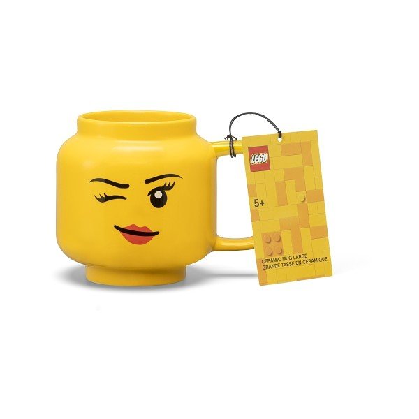 Cană pentru copii galben din ceramică 530 ml Head – LEGO®-image-3