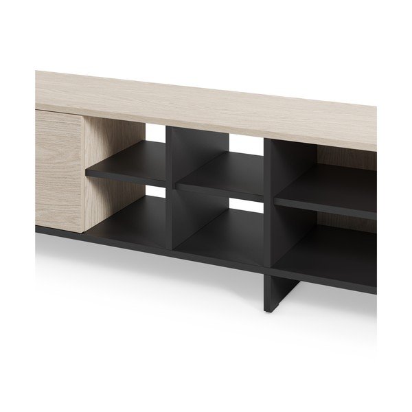 Comodă TV neagră 230x44x36 cm Cequoia – Marckeric-image-4