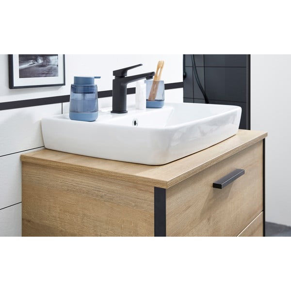 Blat sub chiuvetă în culoare naturală cu aspect de lemn de stejar Quickset 395 – Pelipal-image-2