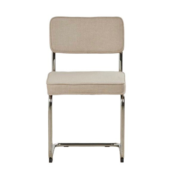 Scaun de dining bej balansoar tapițat Rupert – Unique Furniture-image-2