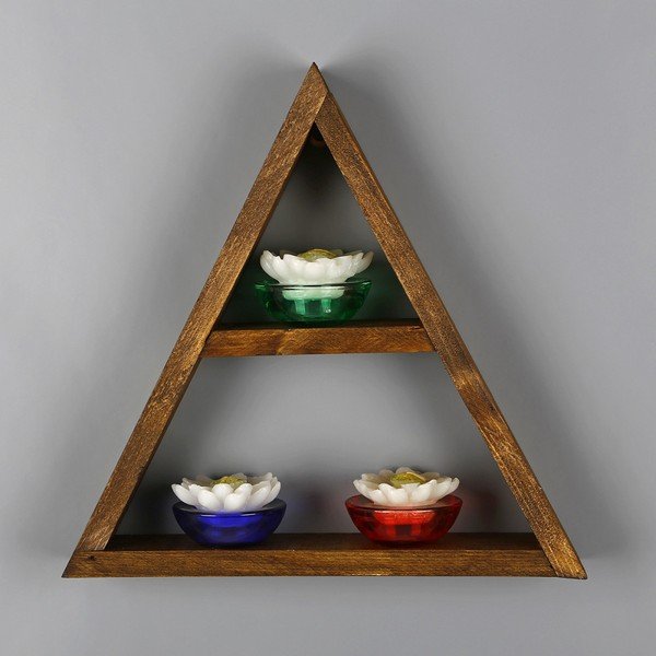 Raft din lemn pentru perete Evila Originals Geometric-image-1
