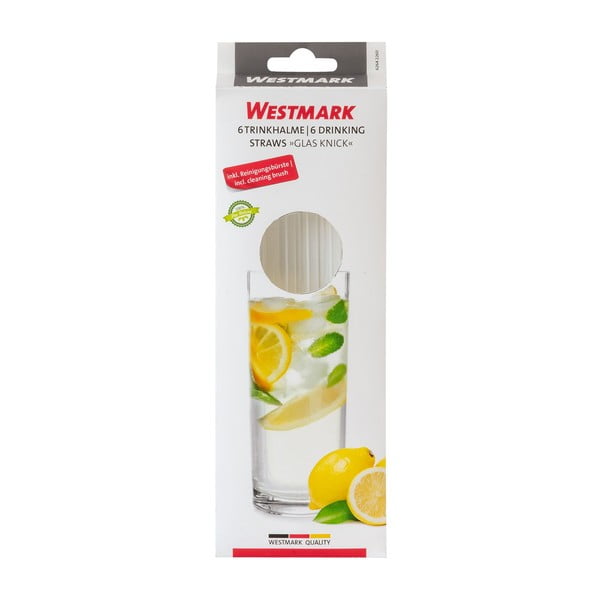 Set 6 paie curbate din sticlă pentru băuturi Westmark-image-1