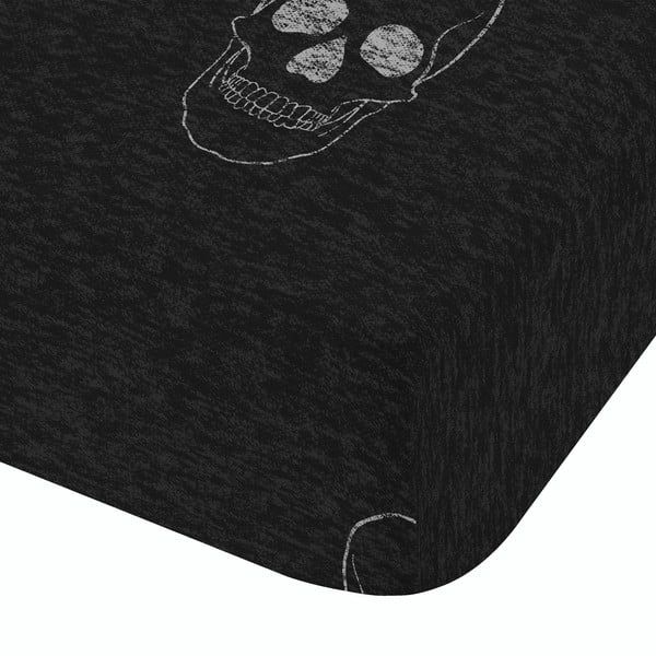 Cearceaf pentru copii gri închis pentru pat de o persoană cu elastic 90x190 cm Skulls – Catherine Lansfield