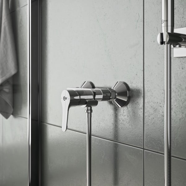 Baterie argintiu-lucios pentru duș/cu montare pe perete Alpha – Ideal Standard-image-2