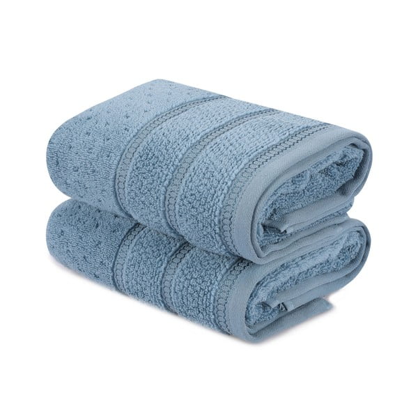 Set 2 prosoape din bumbac Foutastic Arella, 50 x 90 cm, albastru-image-2