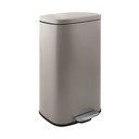 Coș de gunoi taupe cu pedală din oțel 50 l   Akira – Spirella