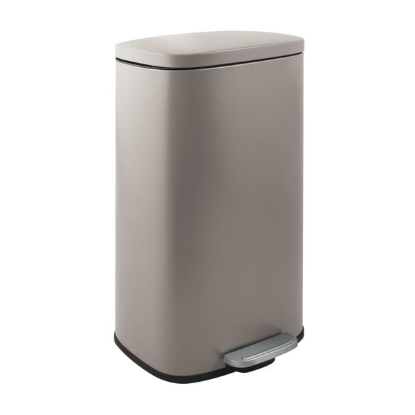 Coș de gunoi taupe cu pedală din oțel 50 l   Akira – Spirella