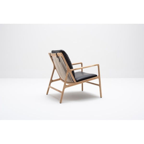 Fotoliu negru-natural cu tapițerie din piele Dedo – Gazzda-image-4