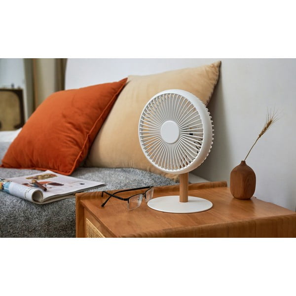 Veioză crem cu ventilator cu telecomandă (înălțime 26 cm) Beyond – Gingko-image-4