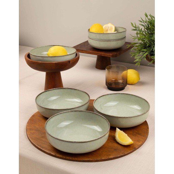 Boluri mici verde-deschis 6 buc. din porțelan 75 ml – Hermia-image-1